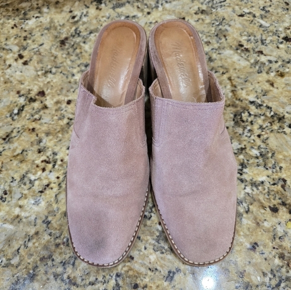 Madewell The Carey Mule In Faded Mauve Suede Size 8 Clogs - Picture 4 of 8
